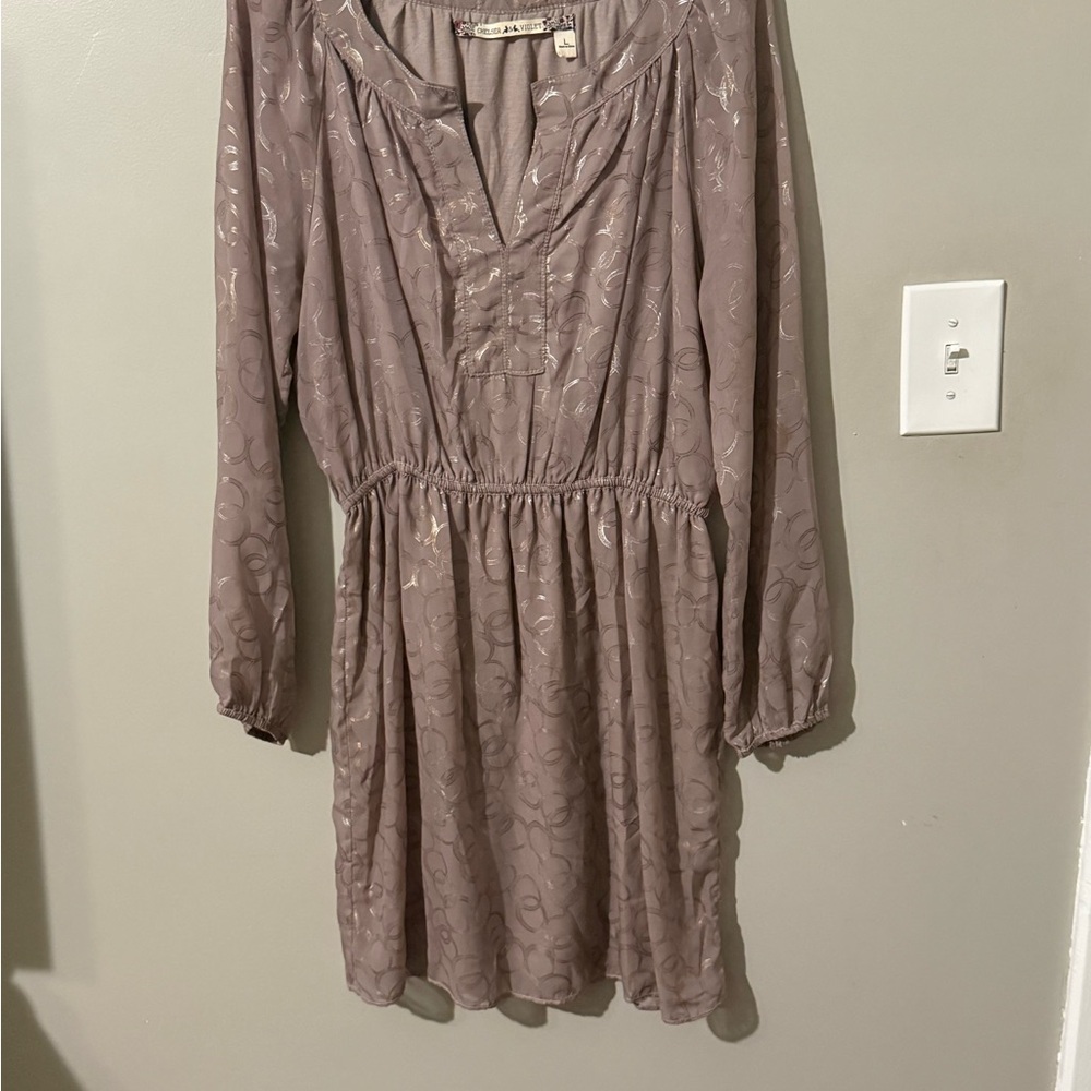 Chelsea & Violet Mauve Long Sleeve Dress